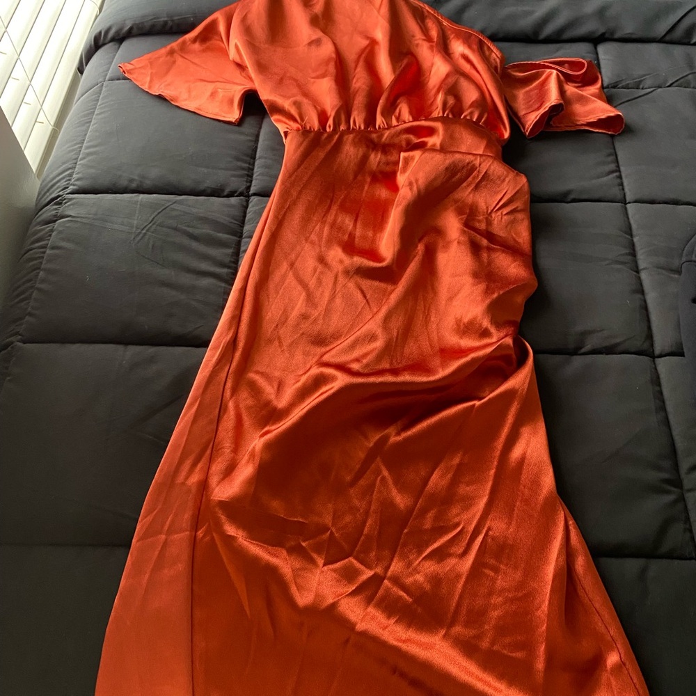 New orange satin